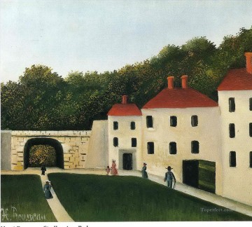 promeneurs dans un parc 1908 Henri Rousseau Post Impressionism Naive Primitivism Oil Paintings